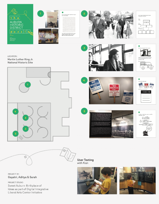 As a group, we designed a scavenger hunt for students to complete during their visit. We kept in mind the interest and abilities of students, as well as the layout of the museums they would be visiting. We were lucky to have our professor's son to user test our prototype, which allowed us to improve on specific aspects, such as difficulty of questions and timing.