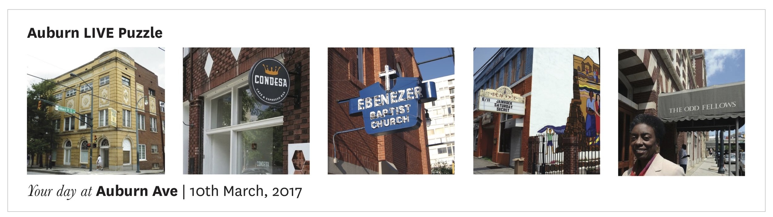 During Phase One , we had only observed Auburn Avenue once. From our visit, we thought about the specific spots of interest and thought creating a momento for these visits would become commonly used.